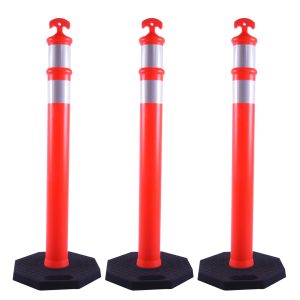 Delineator Post /Base with Reflecive Tape 10lbs 3pcs