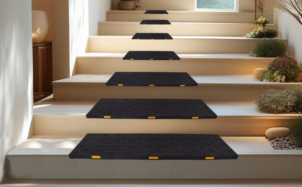 Right-angle style is more compliant with stairs and non-slip;