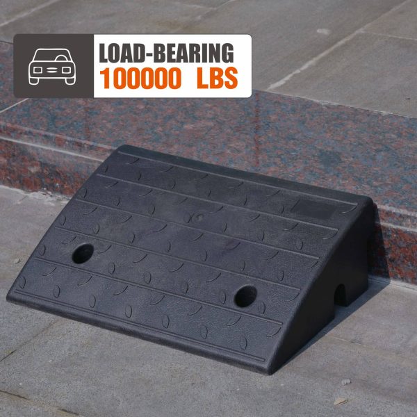 Durable rubber construction supports up to 100000 lbs;