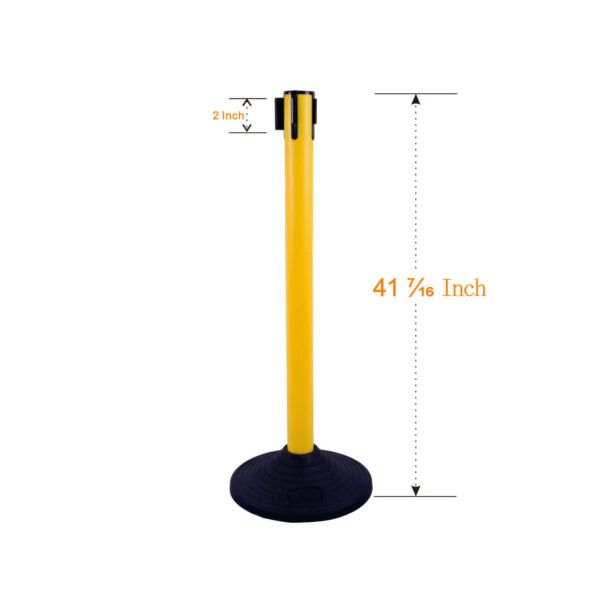 10Ft Length Plastic Retractable Stanchion Product dimensions; elastic band; can be stretched and retracted at will.